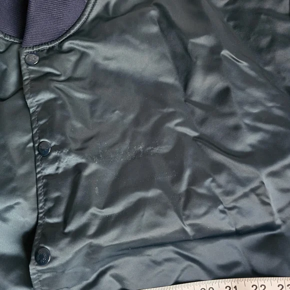 Vintage 80s Birdie Richard A Leslie Blue Satin Puffer Jacket Philadelphia Philly - Picture 13 of 16